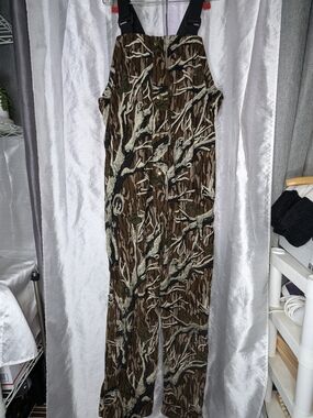 Cabela's Brown and Tan Tree-Camo Bib Jumpsuit